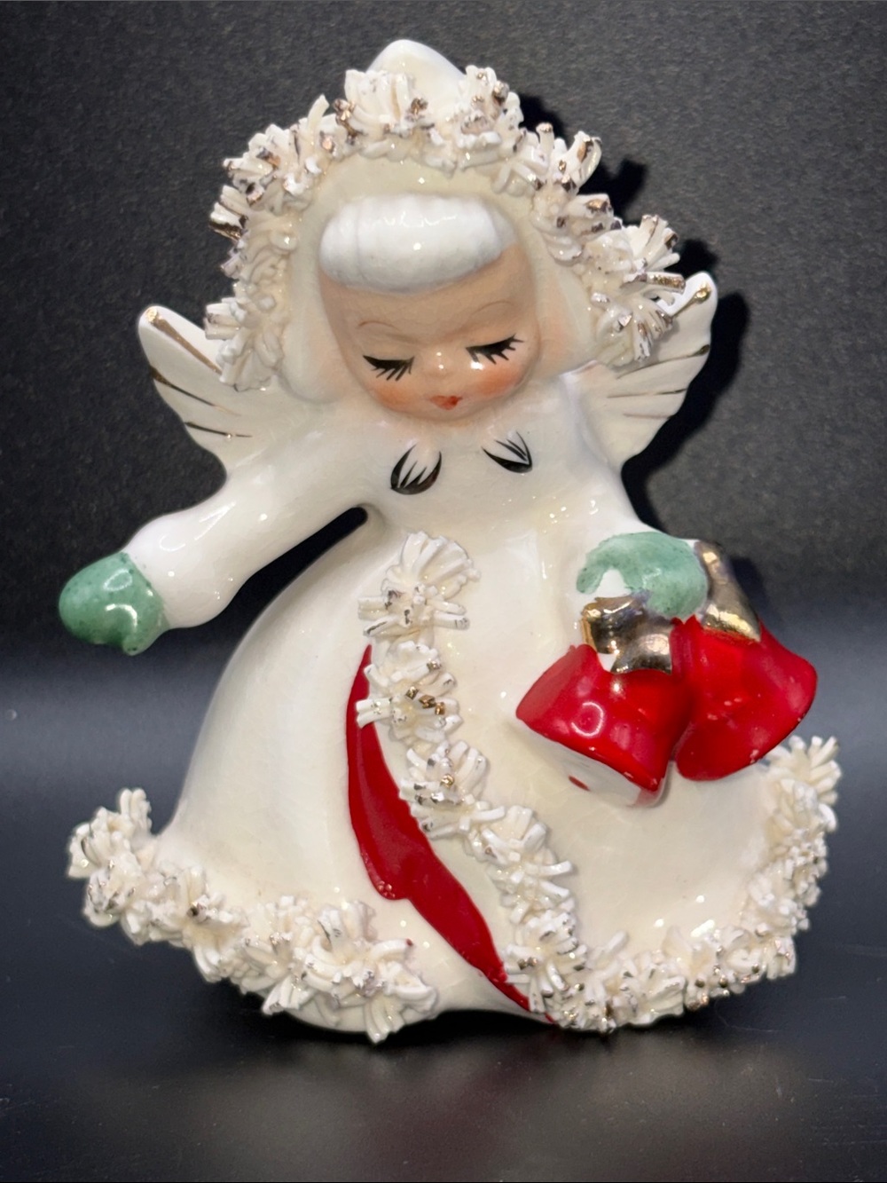1959 Holt Howard Vintage Mid Century Modern Angel Fairy Ceramic Figure Shaker